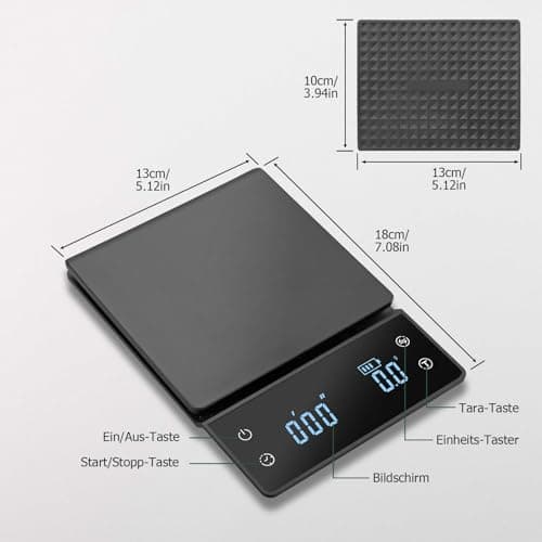 Digitale Kaffeewaage mit Timer und LED-Anzeige für Kaffeerösten