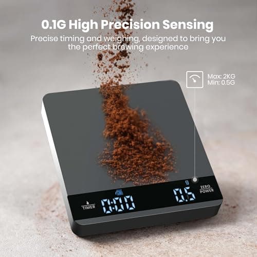 Maestri House Mini Kaffeewaage mit Timer für Espresso und Pour-Over brukende Kaffeerobbyer, wiederaufladbare Espresso Wa