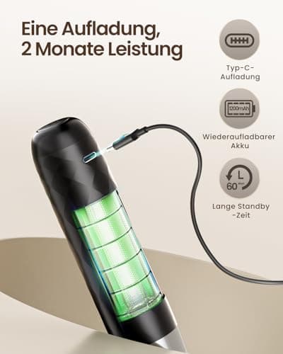 Maestri House Wiederaufladbarer Milchaufschäumer für Getränkebewerter, edelstahlene abnehmbarer Schneebesen, Mini-Mixer