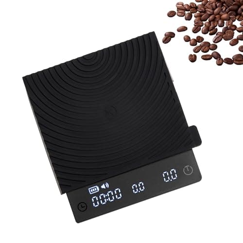 Black Mirror Mini TIMEMORE Automatische Espresso-Waage für Tragbare Kaffeerösterei, 2 kg/0,1 g Genauigkeit, Silikon-Schu