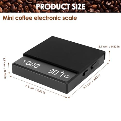Digitale Mini-Kaffeewaage mit Timer für Präzise Kaffergieße
| Wiederaufladbare Kaffeewaage mit Schwerkraftsensor und Ti