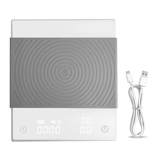 Black Mirror Mini TIMEMORE Automatische Espresso-Waage für Tragbare Kaffeerösterei, 2 kg/0,1 g Genauigkeit, Silikon-Schu
