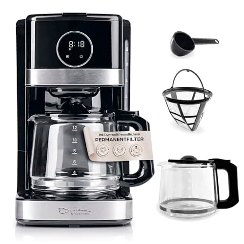 Barista Filterkaffeemaschine Touch Iso | Kaffeemaschine mit Digitaldisplay & Timerfunktion | 1,25 Liter Kaffeekanne