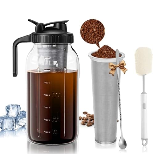 Kaltgebrüh-Kaffeemaschine Cafultgo 1500 ml Glas Echtstahlfilter Reinigungsbürste