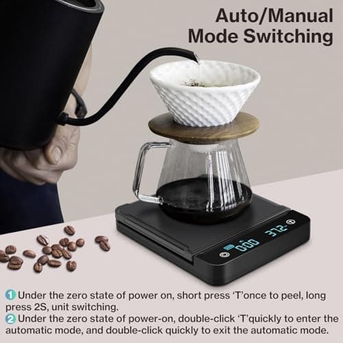 Digitale Kaffeewaage Cadrim 0,1g/3Kg Hochpräzise Elektronische Küchenwaage für Kaffeespezialitäten und Espresso
| Digit