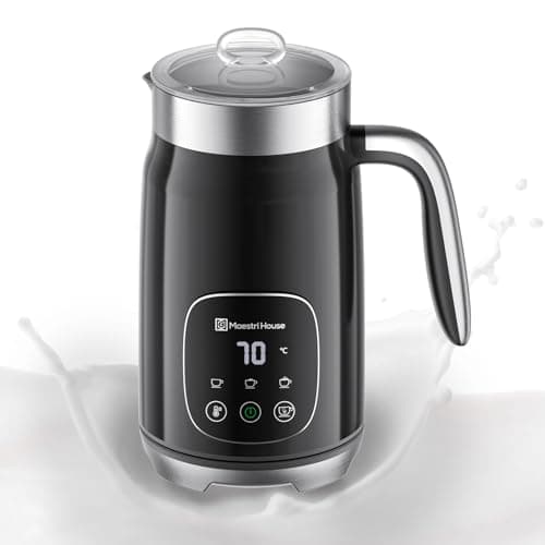 Maestri House Elektrischer Milchaufschäumer 4-in-1 Smart-Touch-Steuerung, Memory-Funktion, für Latte, Cappuccino, Warme