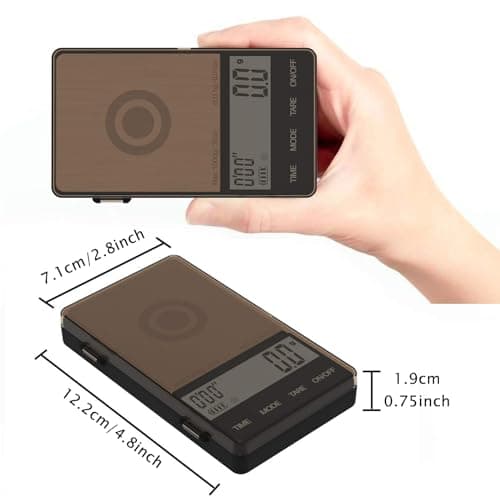 Kleine Taschen-Kaffeewaage mit Tara-Funktion und Timer für Espresso-Kaffee (1000g/0,1g) (ohne Batterien)  
Digital Küche