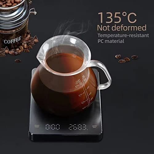 Digitale Waage LENJKYYO Kaffeewaage 3kg/0.1g USB für Barista Präzise Küchenwaage
| Lenjkyyo Küchenwaage Elektronische K