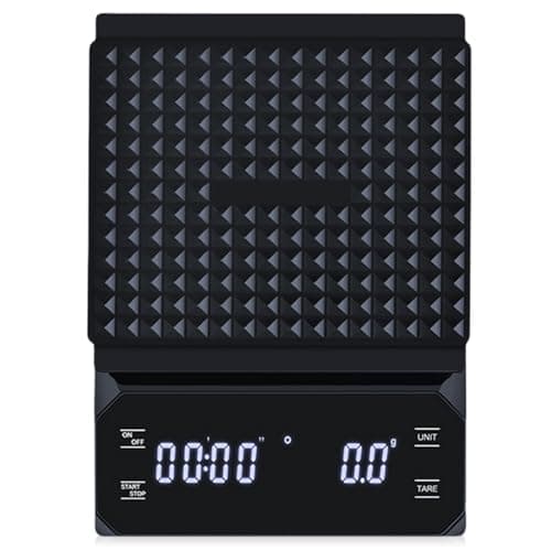 Asfrode Digitale Kaffeewaage mit Timer für Coffee Lovers zur Präzisen Zubereitung von Espresso und Kaffee Max 3kg