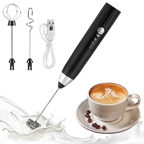 Elektrischer Milchaufschäumer Weinsamkeit 3 Heads USB-Stab Edelstahl Kaffee Latte Macha Cappuccino