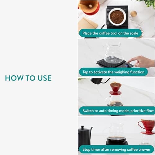 Navaris Digitale Kaffeewaage - Präzise Grammwaage mit Timer - Multifunktionale Espresso Waage für Barista und Küchenbere
