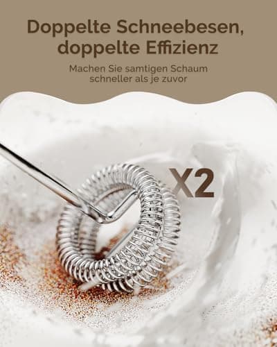 Maestri House Wiederaufladbarer Milchaufschäumer für Matcha-Latte-Clairtaste Certified