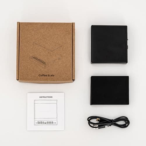 Irishom Mini-Kaffeewaage mit Timer für Espresso und Pour-Over-Kaffee 2 kg/0,1 g genau, wiederaufladbare tragbare Digital