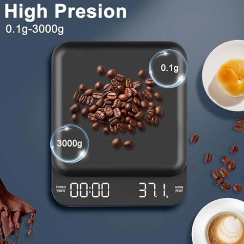 OBEST Digitale Mini Kaffeewaage für Küchenliebhaber mit Timer und LED-Bildschirm
OBEST Wiederaufladbare Espressowaage mi
