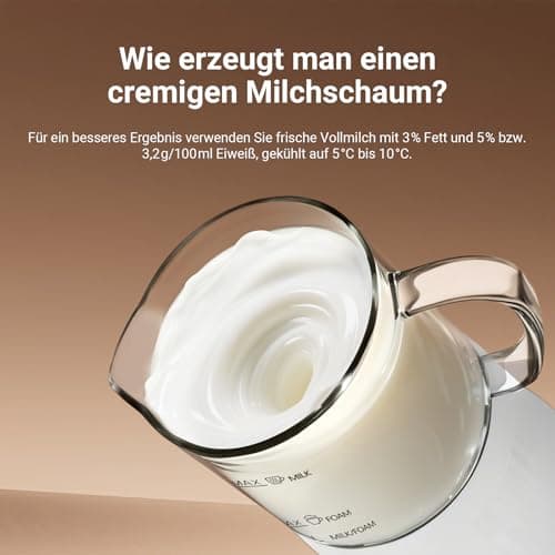 Elektrischer Milchaufschäumer 4 in 1 für Kaffee, Latte & Cappuccino, Automatische Schaum Maker mit Heiß & Kalt-Funktion,