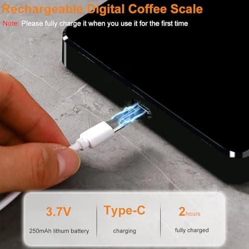 OBEST Mini Kaffeewaage mit Timer für Coffee-Lovers in der Küche
| OBEST 3kg/0.1g Hochpräzise Wiederaufladbare Küchenwaa