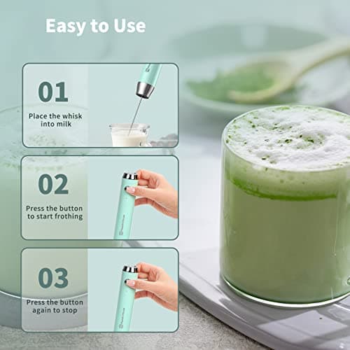 MaestriHouse wiederaufladbarer Milchaufschäumer für Küche und Bar, elektrisch wasserdicht, ClimatePartner certified, 2 S