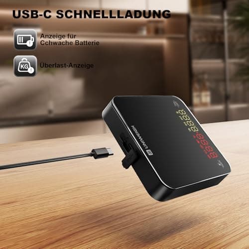 UNIWEIGH Mini-Kaffeewaage mit Timer für Kaffeeverzehrer in der Küche und Bar, 2kg/0,1g Präzisionswaage für Espresso & Po