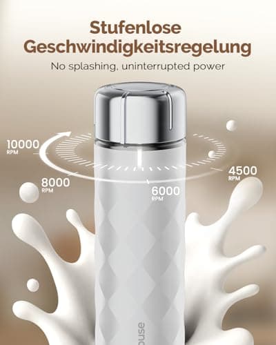 Maestri House Milchaufschäumer - Elektrischer Getränkemixer Mit Wiederaufladbarer Batterie, ClimatePartner certified, Fü