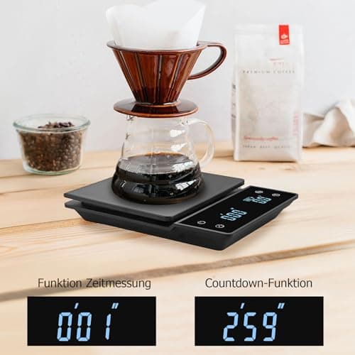 Digitale Kaffeewaage mit Timer und LED-Anzeige für Kaffeerösten