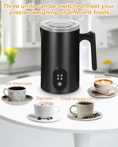 4-in-1 Elektrischer Milchaufschäumer 580ml Antihaftbeschichtung Automatische Abschaltung One Touch Bedienung Reinigungsb