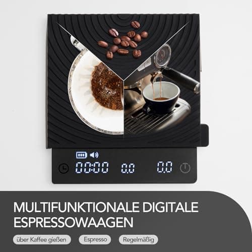 TIMEMORE Mini Küchenwaage Digital für Kaffee und Lebensmittel mit Timer und 2000 Gramm Gewicht