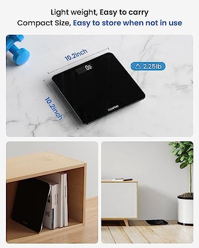 RENPHO Personenwaage, Körperwaage mit Hochpräzisions-Sensoren Schwarz  
RENPHO Küchenwaage mit LCD Display und Abstellau