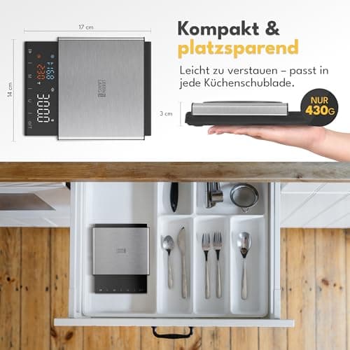LEBENLANG Kaffeewaage & Espresso Waage - 0,1g Präzise mit Timer I Barista Coffee Scale I Kaffeewaage mit Timer Espressow