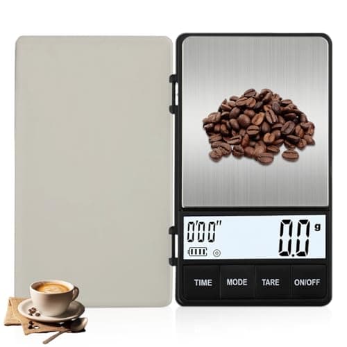 WIYETY Espresso-Kaffeewaage mit Timer: Präzise 1000g/0,1g Digital Küchenwaage für Barista, Kochen und Backen, inkl. Batt