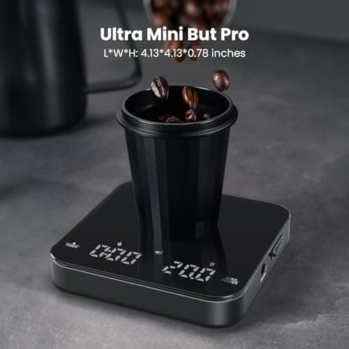 Maestri House Mini-Kaffeewaage mit Timer für Espresso & Pour-Over