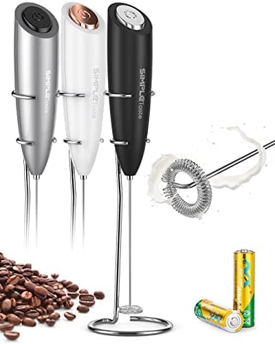 SIMPLETASTE Elektrischer Milk Frother für Cappuccino und Latte Art mit 2 Batterien
| SIMPLETASTE Handheld Schaumbereite