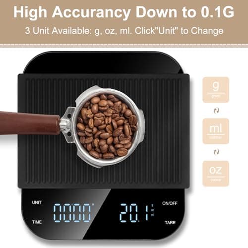Digitale Kaffeewaage Vankarr für Coffee Lovers mit Timer und Precise Graduierung
| Vankarr Espresso Waage mit Timer und
