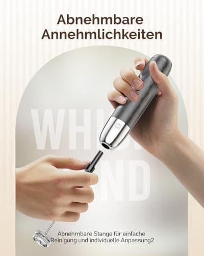 Maestri House Wiederaufladbarer Milchaufschäumer für Matcha-Latte-Clairtaste Certified
