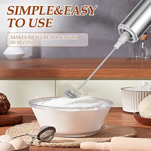 MOSUO Elektrischer Milchaufschäumer für Latte, Matcha-Tee, Cappuccino - Handheld Mini-Getränkemixer mit Batterie
MOSUO B