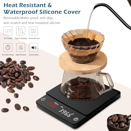 Digitale Kaffeewaage mit Timer für Coffee-Liebhaber in der Küche
| USB-Aufladbare Mini Espresso Waage mit LED-Anzeige f