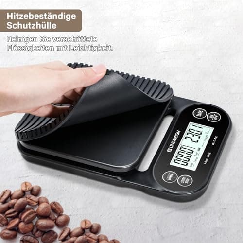 UNIWEIGH Digitale Kaffeewaage mit Timer für Specialty Kaffee Drinkers im Zuhause
