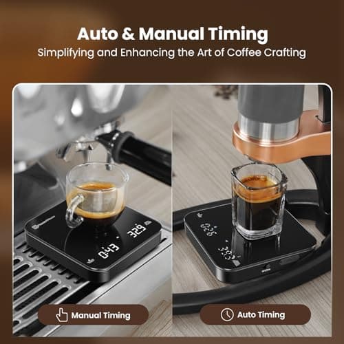 Maestri House Mini-Kaffeewaage mit Timer für Espresso & Pour-Over