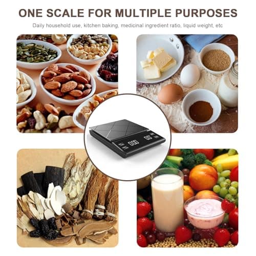 Küchenwaage Espresso Timer 3KG 0.1G LED Anzeige USB Aufladbare Tara Funktionalität
| USB Aufladbare Küchenwaage Espress