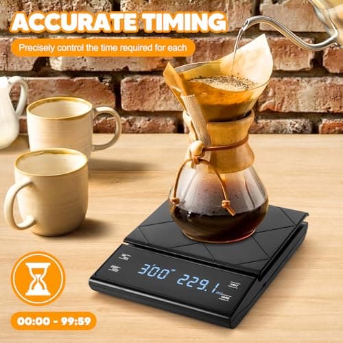 Digitale Viitech Küchenwaage für Heimgebrauch und Büro
| Viitech Batteriebetriebene Espresso Waage mit Timer
| Viitech