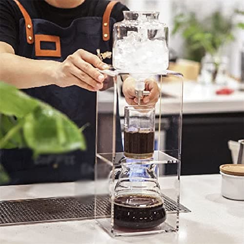 KAYLA-lan Cold Brew Coffee Maker 780 ml Slow Drip klar Einweihungsgeschenk aus Glas mit Acrylrahmen