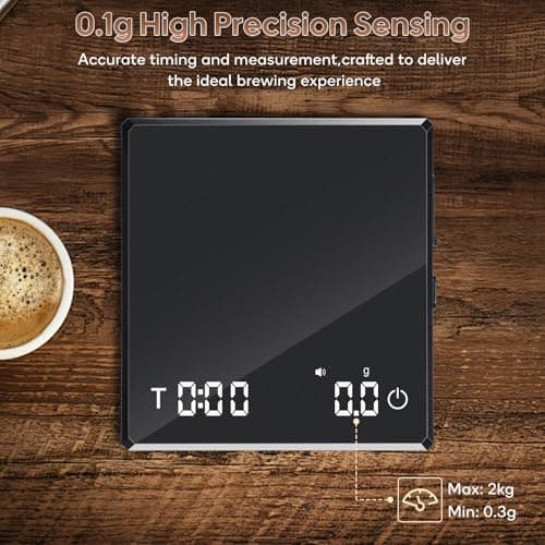 LYtech Mini-Kaffeewaage mit Timer für Espresso & Pour-Over