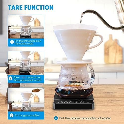 Brifit Espresso Waage mit Timer für Küchenliebhaber beim Morgenkaffee
| USB Wiederaufladbare Brifit Feinwaage mit LED-A
