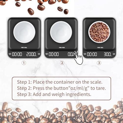 OBEST Digitale Mini Kaffeewaage für Küchenliebhaber mit Timer und LED-Bildschirm
OBEST Wiederaufladbare Espressowaage mi