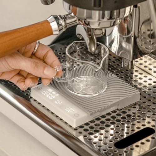 TIMEMORE Kaffeewäge Basic mini Elektronisch - Ultradünn, Leicht und mit Wasserdurchflussmenge & Timer - Küche/Backen/Koc
