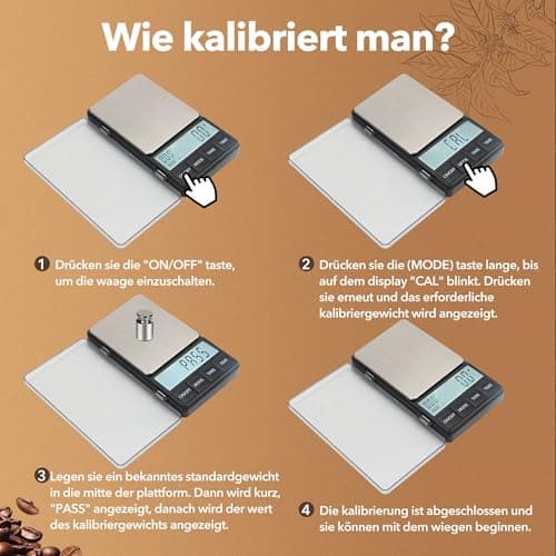 MEKOTRIN Coffee Scale für Espresso und Pour-Over Kaffee mit Timer und LCD-Display