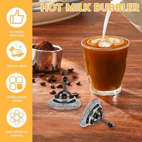 2 Stück Ersatz Schneebesen Für Milchaufschäumer, mit Edelstahl, Schwarz, perfekt für Kaffeemaschinen
| 2 Stück Ersatz S