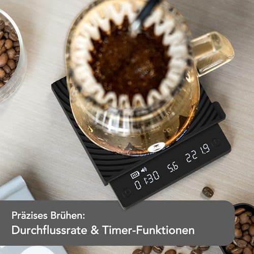 TIMEMORE Black Mirror Mini digitale Kaffeewaage mit Timer für Kaffeeitreiber
| TIMEMORE Black Mirror Mini 2 kg/0,1 g Ka