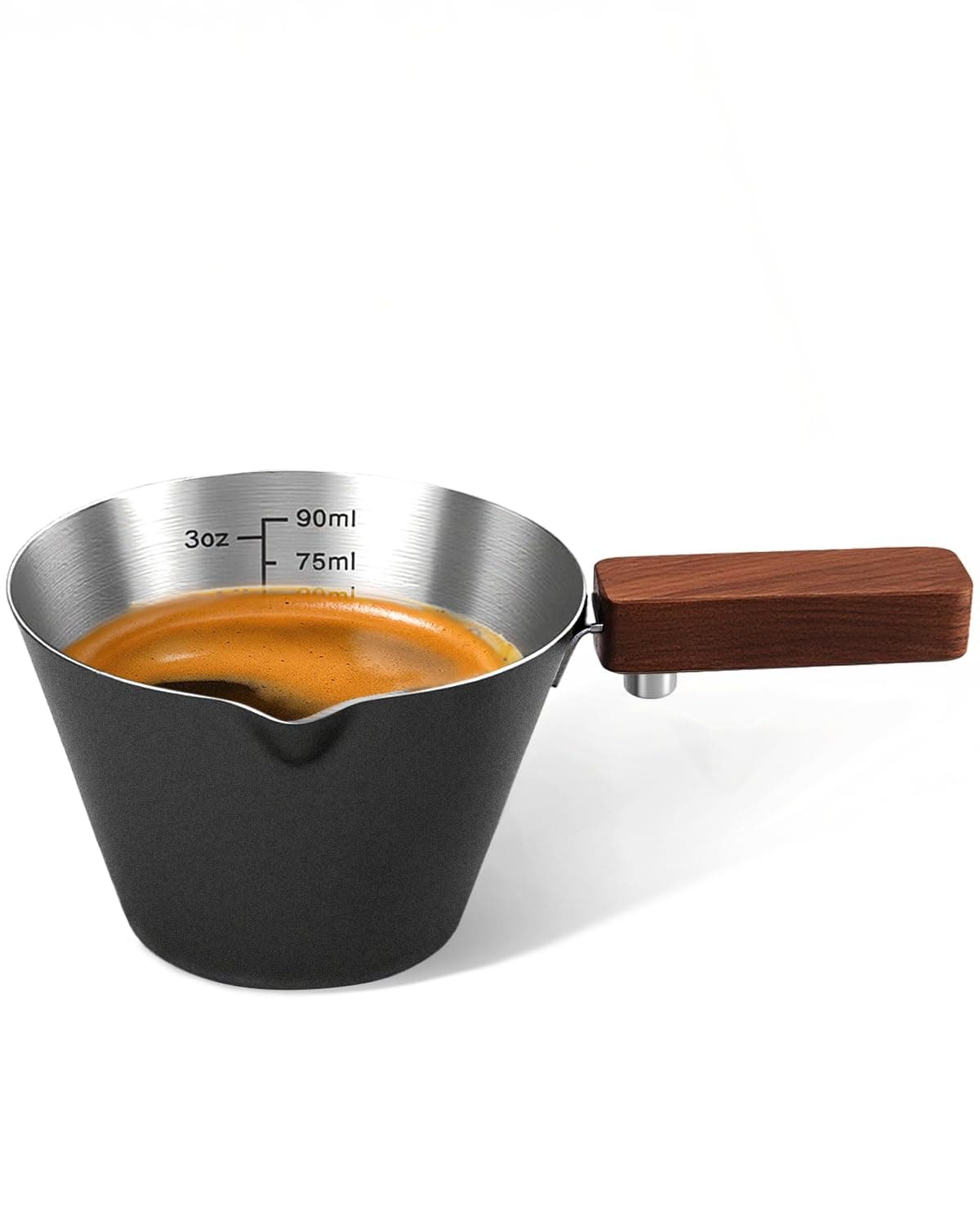 Maestri House Espresso Measuring Cup, Stahlstahl Cappuccino Maß seen für Latte, Diretto, Americano, Cappuccino, Macchiat