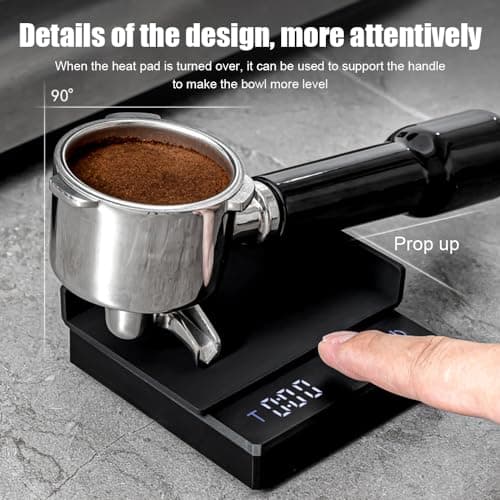 Irishom Mini-Kaffeewaage mit Timer für Espresso und Pour-Over-Kaffee 2 kg/0,1 g genau, wiederaufladbare tragbare Digital