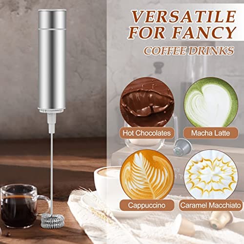 MOSUO Elektrischer Milchaufschäumer für Latte, Matcha-Tee, Cappuccino - Handheld Mini-Getränkemixer mit Batterie
MOSUO B